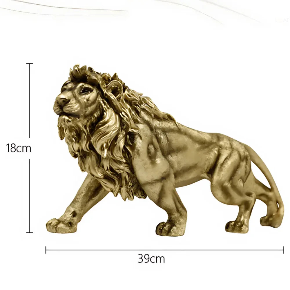 Golden Lion Sculpture