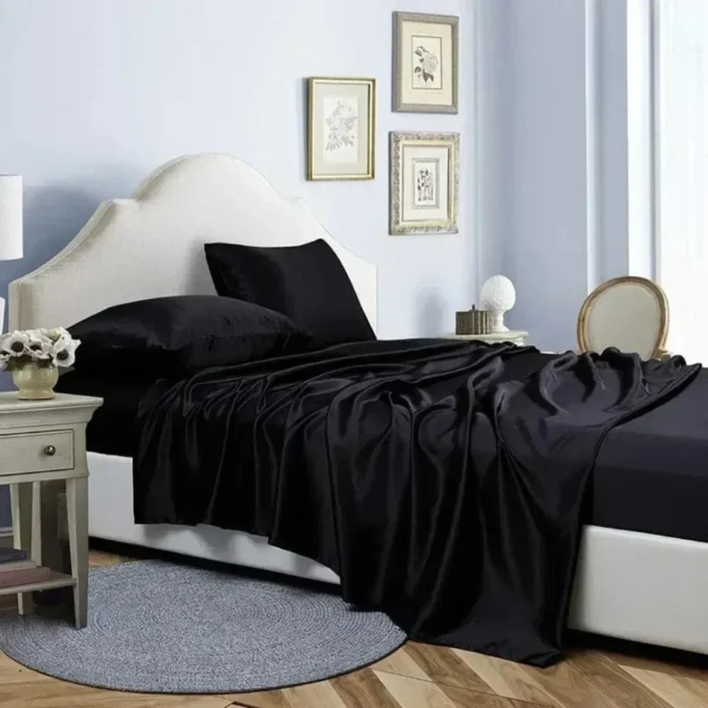 Nivia 4-Piece Silk Bedding Set