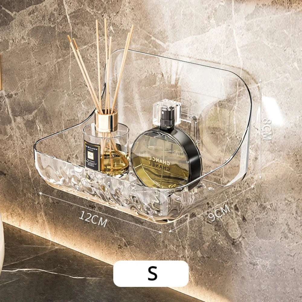 Transparent Bathroom Shelf Without Holes