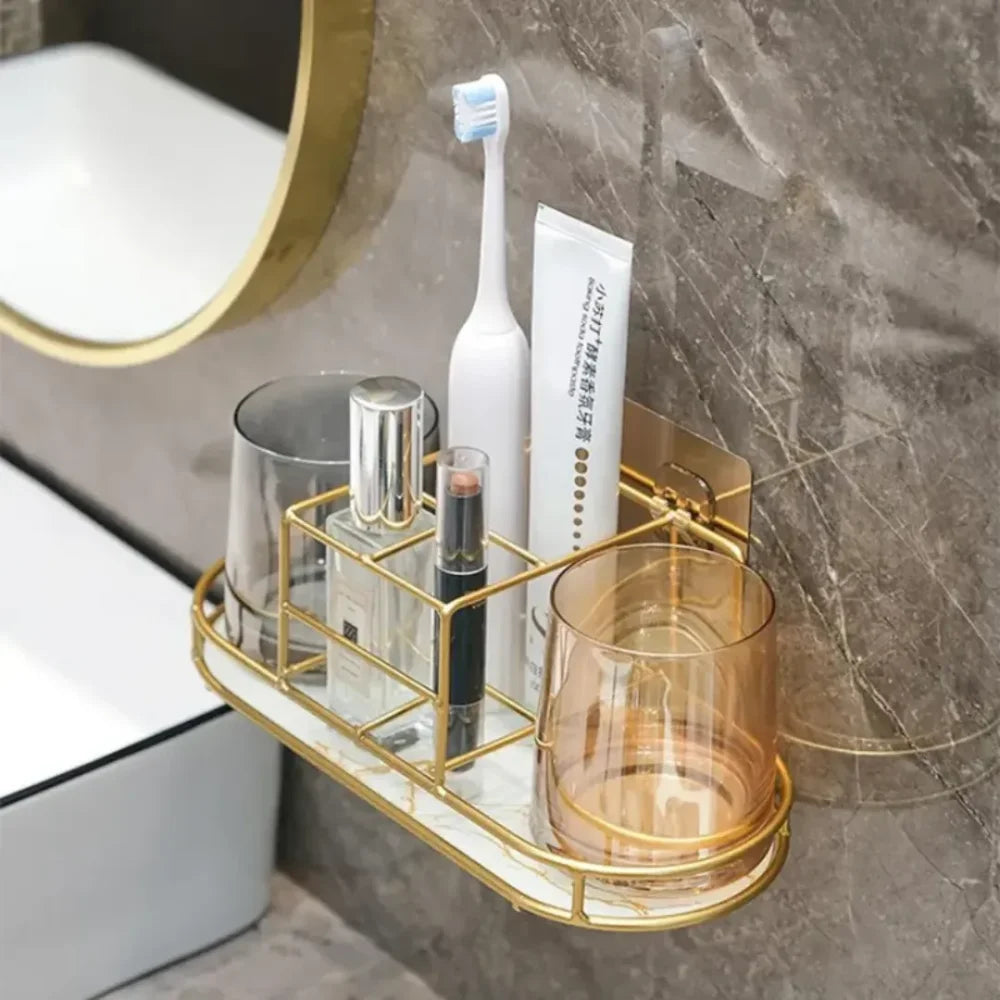 Bathroom Organizer Holder Without Holes