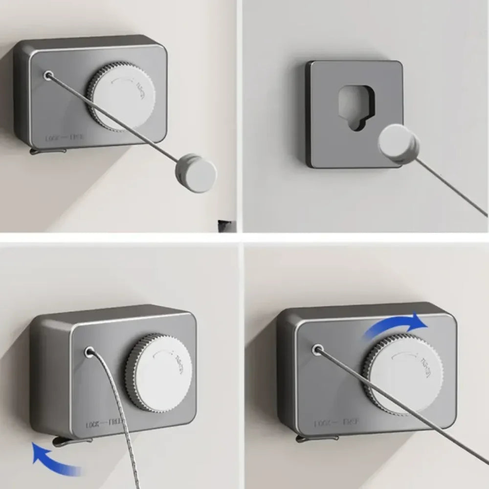Invisible Retractable Steel Clothesline