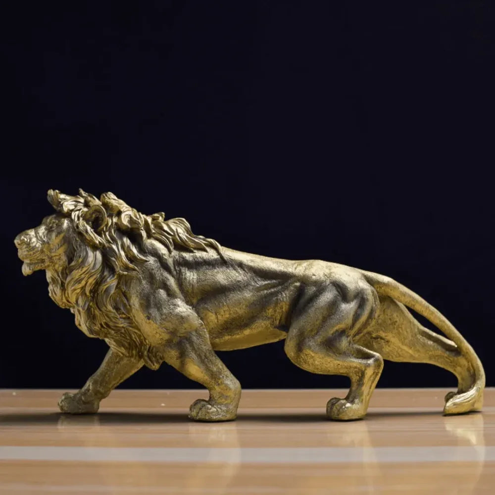 Golden Lion Sculpture