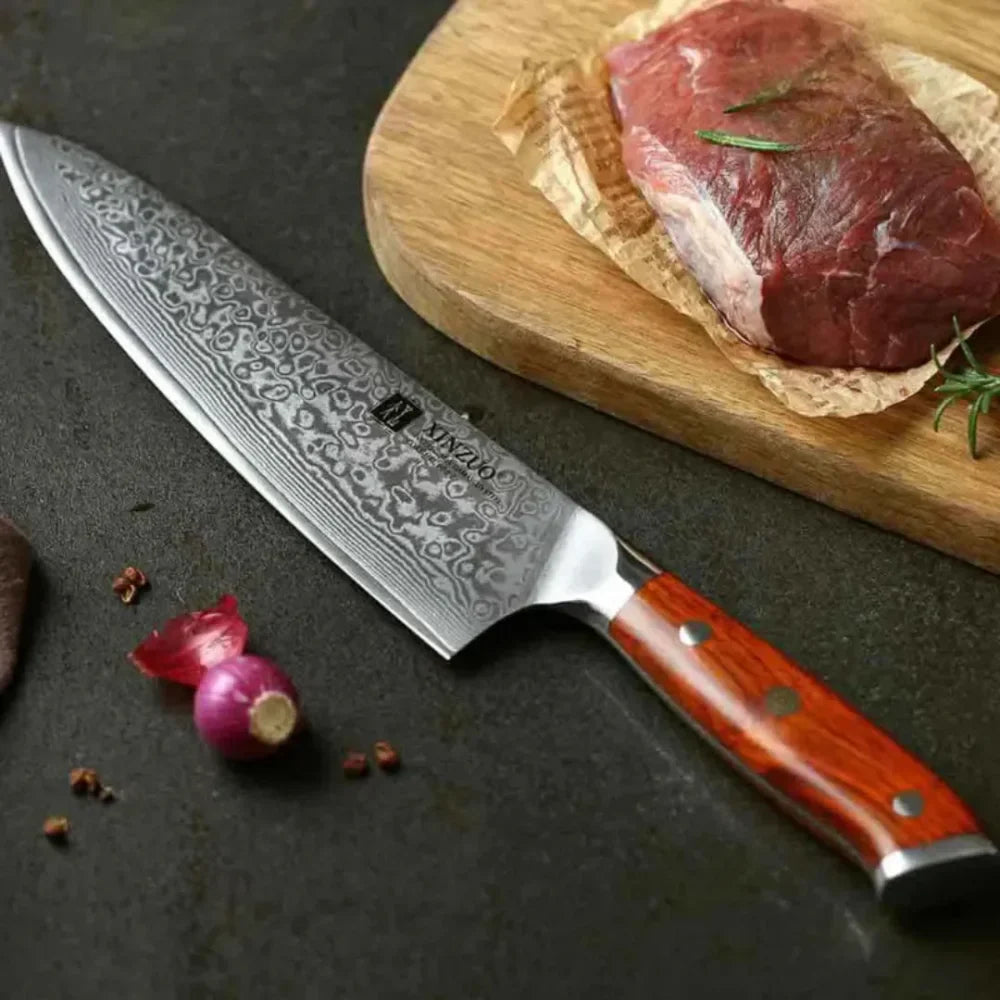 Damascus Steel Barbecue Knife