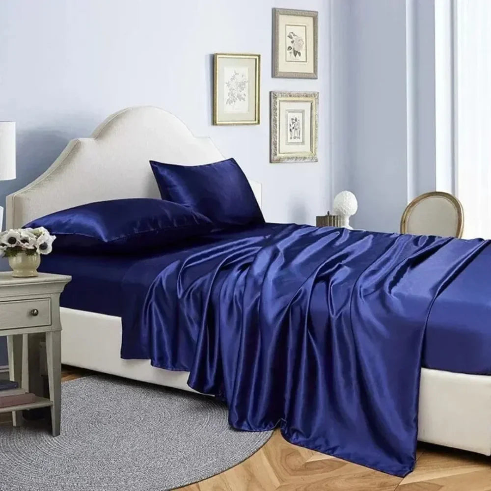 Nivia 4-Piece Silk Bedding Set