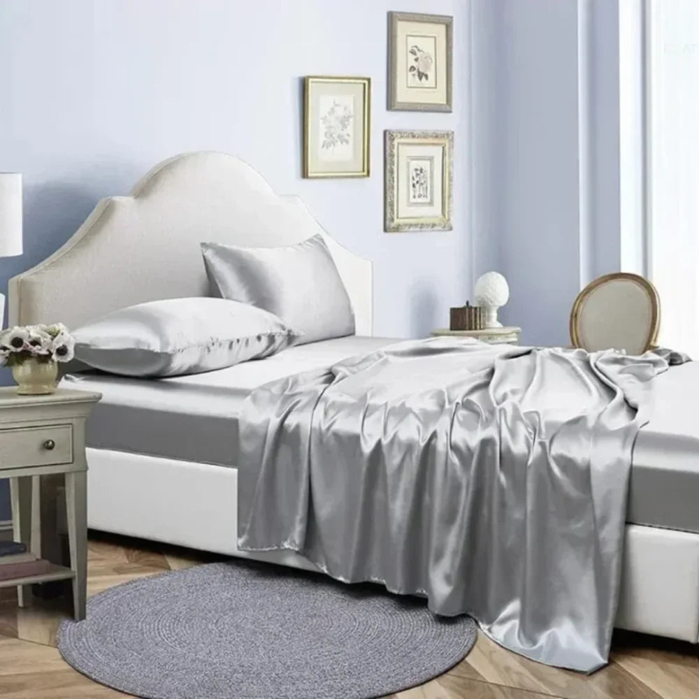 Nivia 4-Piece Silk Bedding Set
