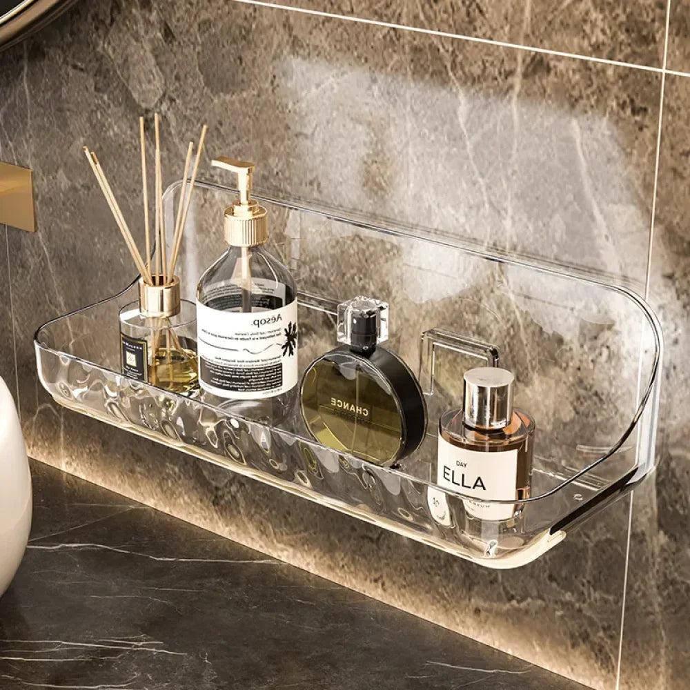 Transparent Bathroom Shelf Without Holes