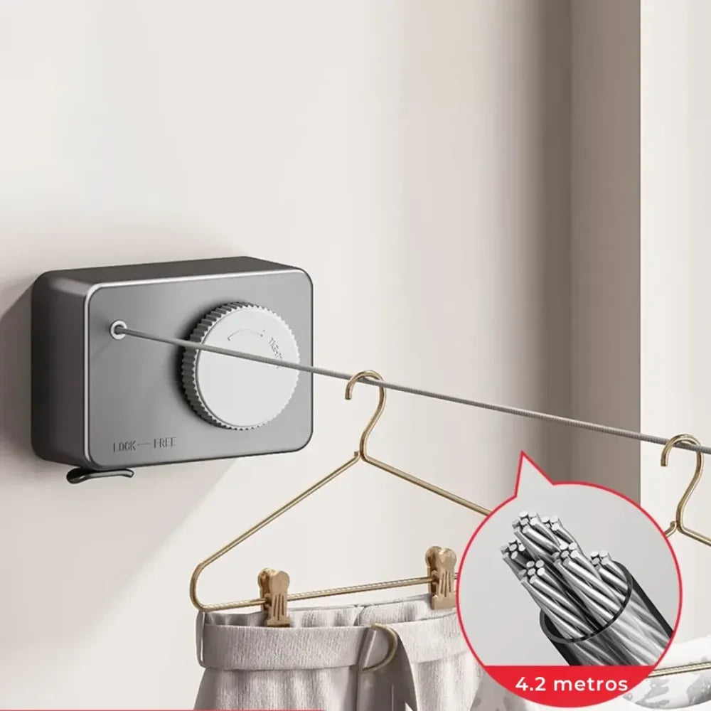 Invisible Retractable Steel Clothesline